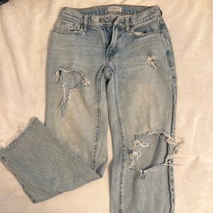 PacSun Blue Straight Leg Jeans Distressed Vintage